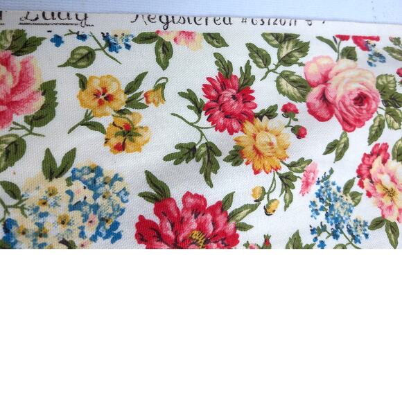 Vintage Waverly Bonded Fabric Quaker Lady Colorful Floral Fabric - Picture 4 of 6
